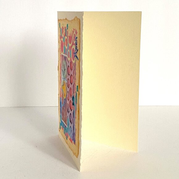 Collage Art Handmade Original Blank Greeting Card and Envelope Olympic Postage - Picture 3 of 5